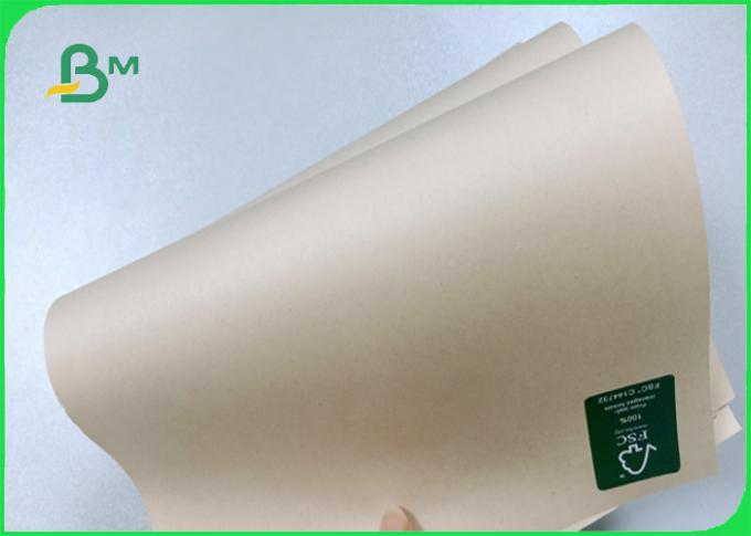 50gsm υψηλό αντίστασης ξύλινου πολτού χαρτί του Κραφτ FDA καφετί για τις τσάντες χαρτιού