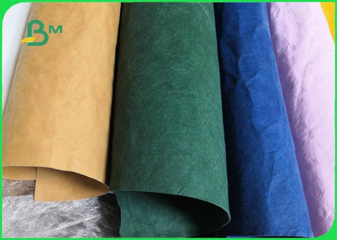 Ανακυκλώσιμο φιλικό πράσινο/μπλε μαλακό πλυμένο Κραφτ έγγραφο Eco για τις τσάντες παντοπωλείων