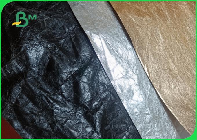 Ζαρωμένο έγγραφο του Κραφτ δακρυ'ων ανθεκτικό 0.55mm μαύρο washable για τις τσάντες Tote