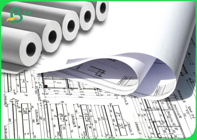 Ρόλος εγγράφου σχεδιαστών CAD Inkjet 80GSM για το εργοστάσιο 620/914mm * 50/150m ενδυμάτων