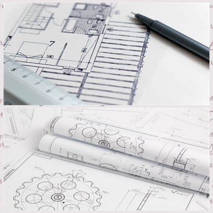 80g άσπρος ρόλος εγγράφου σχεδιαστών CAD για το σχέδιο σχεδίου εφαρμοσμένης μηχανικής