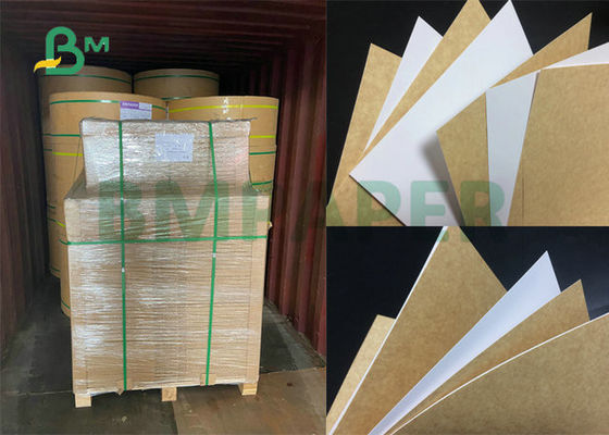 100% βαθμός τροφίμων ντυμένος Kraft ρόλος εγγράφου 325gr 365gr για το κιβώτιο συσκευασίας τροφίμων που τυπώνεται