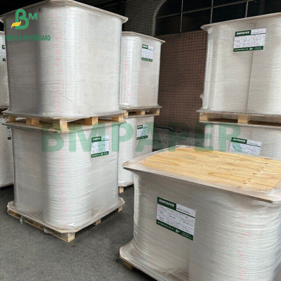 24gm 28gm Λευκό χαρτί περιτύλιξης από άχυρο 27MM x 5000M Καλή αντοχή στη σύσφιξη