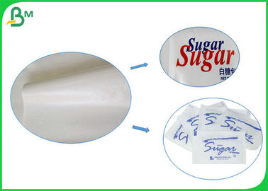 Υγρασία - απόδειξη PE 40gsm + 10gsm ένας ντυμένος πλευρά άσπρος ρόλος εγγράφου βαθμού τροφίμων για τα πακέτα ζάχαρης