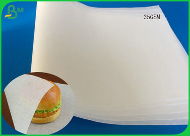 35GSM τέλειο πετρέλαιο - απόδειξη και υψηλής θερμοκρασίας Burger MF αντίστασης άσπρο έγγραφο για το τύλιγμα της KFC