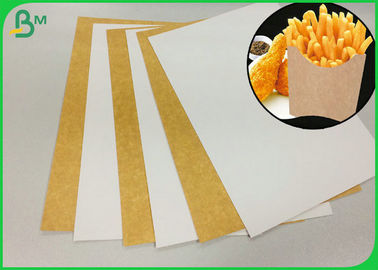 Ένα ντυμένο πλευρά άσπρο πίσω Kraft έγγραφο 250g 325g για την κατασκευή του κιβωτίου τηγανιτών πατατών