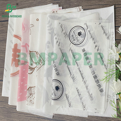 Λευκό 38gm 40gm Greaseproof Paper για τηγανητά τρόφιμα περιτύλιγμα 106cm Roll