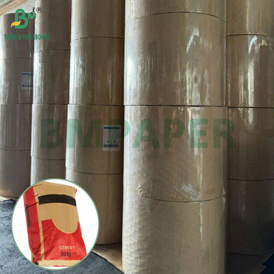 Παρθένος ξύλινος χαρτοπολτός 70g 80g 90g φυσικό χαρτοπολτό σάκων από τσιμέντο Kraft