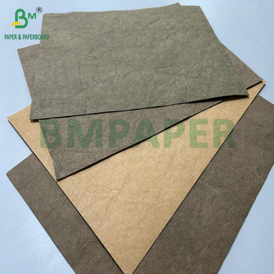 0.3mm 0.55mm 150cm πλάτος καφέ ρυτίδες προπλυμένο ύφασμα Kraft για τσάντες