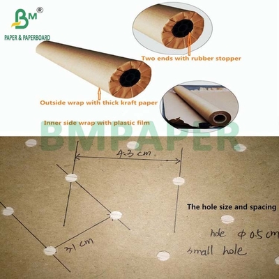 60 γραμμάρια 70 γραμμάρια διάτρητο χαρτί Kraft 66 " x 300 yards για διάδοση και κοπή