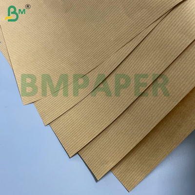 60gm Καφέ ριγέ Kraft Gift Wrap μονόπλευρο γυαλιστερό φινίρισμα Ανώτερη αντοχή Υψηλή αντοχή