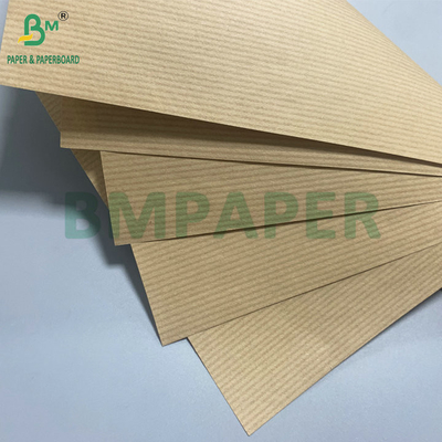 Χαρτί Κραφτ με Ρίγες από Ξυλοπολτό 60gsm 70gsm Καφέ Κόκκινο για Χαρτί Επένδυσης Χαρτοκιβωτίων
