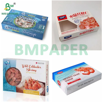 250g + 15g 18g PE Επικαλυμμένο Λευκό Χαρτόνι για την Κατασκευή Κουτιών Συσκευασίας Κατεψυγμένων Γαρίδων
