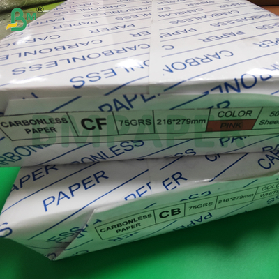 75g 80g NCR CB CFB CF Carbonless αντίγραφο χαρτί 8 1/2 X 11 ίντσες Μαύρη εικόνα