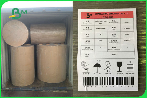 Ανακυκλωμένος μια πλευρά έντυσε το λευκό γκρίζο πίσω διπλό πίνακα για το κιβώτιο FSC συσκευασίας