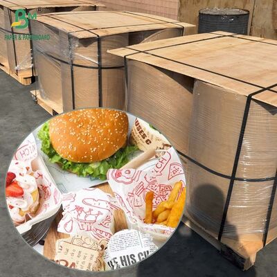 Food Safe Bleached Greaseproof Paper 40gsm 45gsm 50gsm for Wrapping Hamburger