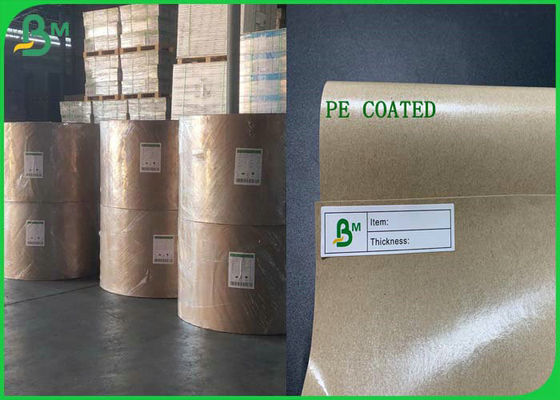 Greaseproof στιλπνό ντυμένο PE Kraft έγγραφο 140g + 15g στο ρόλο 790mm