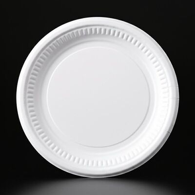 Υλικό χαρτιού για τραπεζικά πιάτα με επικάλυψη PET Χάρτινο δίσκο με λευκό χρώμα
