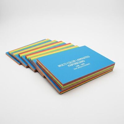 Πολύχρωμο πλαστικοποιημένο χαρτόνι 1mm - 3mm για συσκευασίες προβολής