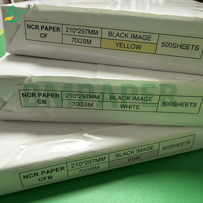 70gm ψηφιακό NCR άνθρακα χαρτί A4 210x297mm CFB ροζ με λευκή πίσω