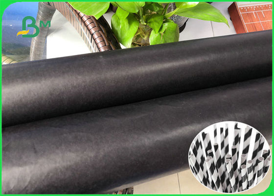 80G 135G Μονής Όψης Πλήρες Μαύρο Χρώμα Εκτυπώσιμο Ρολό Χαρτιού Καλαμάκι